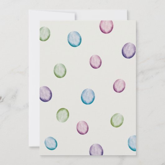 Boho Waterverf Bunny Easter Brunch Kaart (Achterkant)