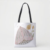 Boho Waterverf Butterfly Floral Boho Style Tote Bag (Voorkant)