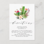 Boho Waterverf Cactus Trouwaanwijzingen Informatiekaartje (Voorkant)