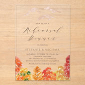 Boho Waterverf Cactus Zomerrepetitie Diner Acryl Uitnodigingen (Voorkant)