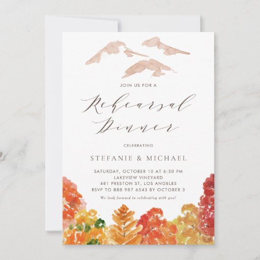 Boho Waterverf Cactus Zomerrepetitie Diner Kaart (Voorkant)