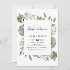 Boho Waterverf Calla Lily Greenery Baby shower Kaart