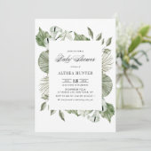 Boho Waterverf Calla Lily Greenery Baby shower Kaart (Staand voorkant)