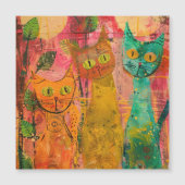 Boho Waterverf Cats - Aardse katachtige kunst (2) (Voorkant)