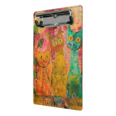 Boho Waterverf Cats - Aardse katachtige kunst (2) Mini Klembord (Angled2)
