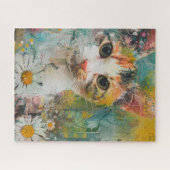Boho Waterverf Cats - Aardse katachtige kunst (3) Legpuzzel (Horizontaal)