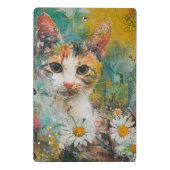 Boho Waterverf Cats - Aardse katachtige kunst (3) Mini Klembord (Achterkant)
