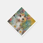 Boho Waterverf Cats - Aardse katachtige kunst (3) Servet (Hoek)