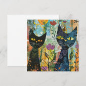 Boho Waterverf Cats - Aardse katachtige kunst (4) (Voorkant / Achterkant)