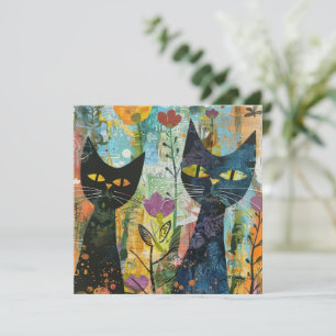 Boho Waterverf Cats - Aardse katachtige kunst (4)