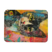 Boho Waterverf Cats - Aardse katachtige kunst (6) Magneet (Horizontaal)