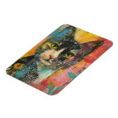 Boho Waterverf Cats - Aardse katachtige kunst (6) Magneet (Linkerzijde)
