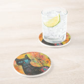 Boho Waterverf Cats - Aardse katachtige kunst (9) Zandsteen Onderzetter (Zijkant)