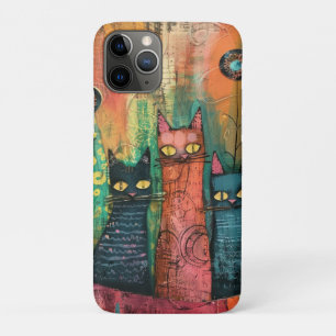 Boho Waterverf Cats - Aardse katachtige kunst Case-Mate iPhone Case