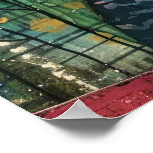 Boho Waterverf Cats - Aardse katachtige kunst Poster (Hoek)