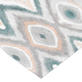 Boho Waterverf Chevron Diamond Blauwgroen Peach Gr Lange Tafelloper (Hoek)