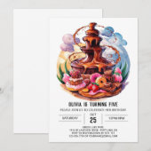 Boho Waterverf Chocolade Verjaardag Kaart (Voorkant / Achterkant)