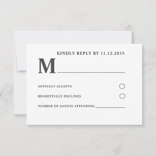 Boho Waterverf Citroenen & Lavendel Bruiloft RSVP (Achterkant)