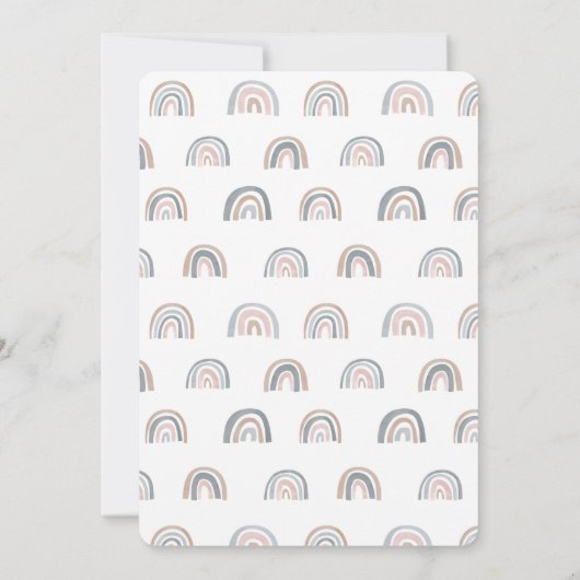 Boho Waterverf Cloud genderneutraal Kaart (Achterkant)