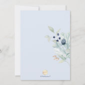 Boho Waterverf Cotton Flowers Afstuderen Aankondiging (Achterkant)