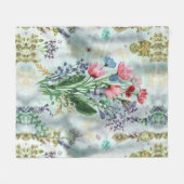 Boho Waterverf deken – Dromerige pastelworp (Voorkant (Horizontaal))