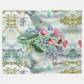 Boho Waterverf deken – Dromerige pastelworp (Voorkant (Horizontaal))