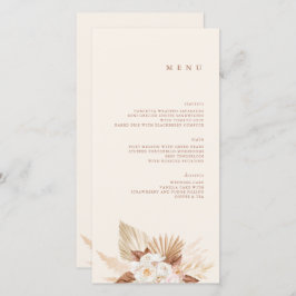 Boho Waterverf Desert Flowers Creamy Color Menu