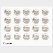 Boho Waterverf Desert Natuur Cactus Bedankt Ronde Sticker (Vel)