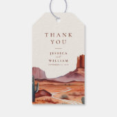 Boho Waterverf Desert Wedding Favoriet Gift Labels Cadeaulabel (Achterkant)