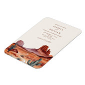 Boho Waterverf Desert Wedding Invitation Magnet Magneet (Linkerzijde)