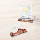 Boho Waterverf Desert Wedding Kartonnen Onderzetters (Insitu)