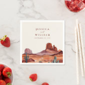 Boho Waterverf Desert Wedding Servet (Insitu)