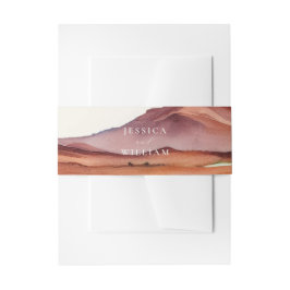 Boho Waterverf Desert Wedding Uitnodigingen Wikkel