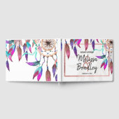 Boho Waterverf Dreamcatcher Roos Gold Guestbook Gastenboek (Volledig)