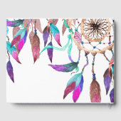 Boho Waterverf Dreamcatcher Roos Gold Guestbook Gastenboek (Achterkant)