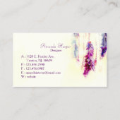 Boho Waterverf Drocatcher Feathers Visitekaartje (Achterkant)