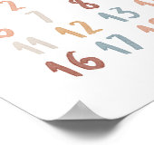 Boho waterverf educatieve nummers poster (Hoek)