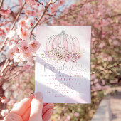 Boho Waterverf Een Kleine Pompoen Meisje Baby show Kaart