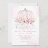 Boho Waterverf Een Kleine Pompoen Meisje Baby show Kaart (Voorkant)