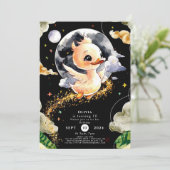 Boho Waterverf eend Verjaardag Kaart (Staand voorkant)