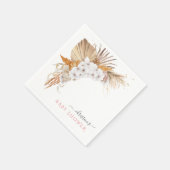 Boho Waterverf Elegant Floral Baby shower Napkins Servet (Hoek)