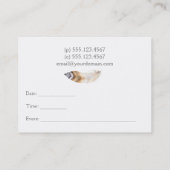 Boho Waterverf Elephant Flowers Mam Roep Contactkaartje (Achterkant)