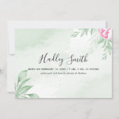 Boho Waterverf Eucalyptus Birth Announcement Card Aankondiging (Voorkant)
