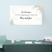 Boho Waterverf Eucalyptus Engagement Party Spandoek (Beurs)