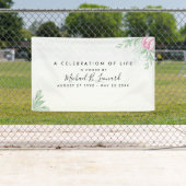 Boho Waterverf Eucalyptus Funeral Memorial Spandoek (Insitu)