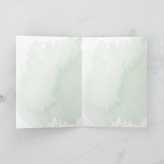 Boho Waterverf Eucalyptus gefeliciteerd Kaart (Binnen)