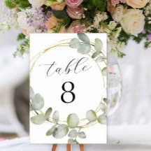 Boho Waterverf Eucalyptus & Gold Wedding