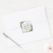 Boho waterverf eucalyptus goudzoet zestien vierkante sticker (Envelop)