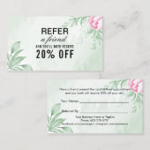 Boho Waterverf Eucalyptus Greenery Aanbevelingskaartje (Voorkant / Achterkant)