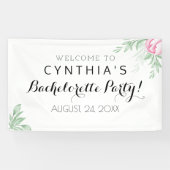 Boho Waterverf Eucalyptus Greenery Bachelorette Spandoek (Horizontaal)